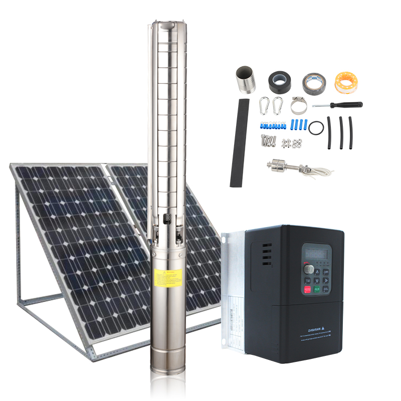 Agriculture Farming System - Pompa Solare Sommergibile 4HSA4-240-5.5 7.5HP AC
