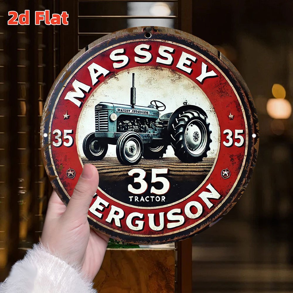 Targa in Metallo Rotonda Retrò - Agriculture Farming Logos recensione e prezzo